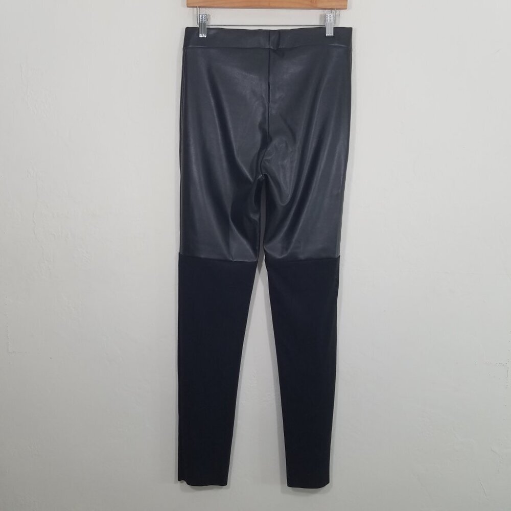 NWT Wolford Cherilyn Faux Leather/Suede Legging Black Size 12 - Picture 4 of 7